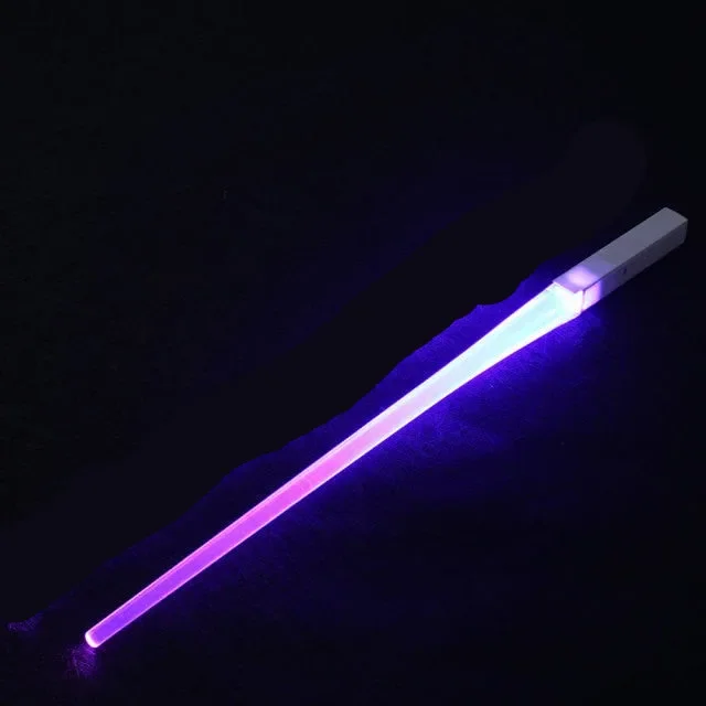 LED Lightsaber Chopsticks Luminous Reusable Kitchen LED Chopstick Glowing BPA Free Food Safe Chopsticks Concert Glow Sticks