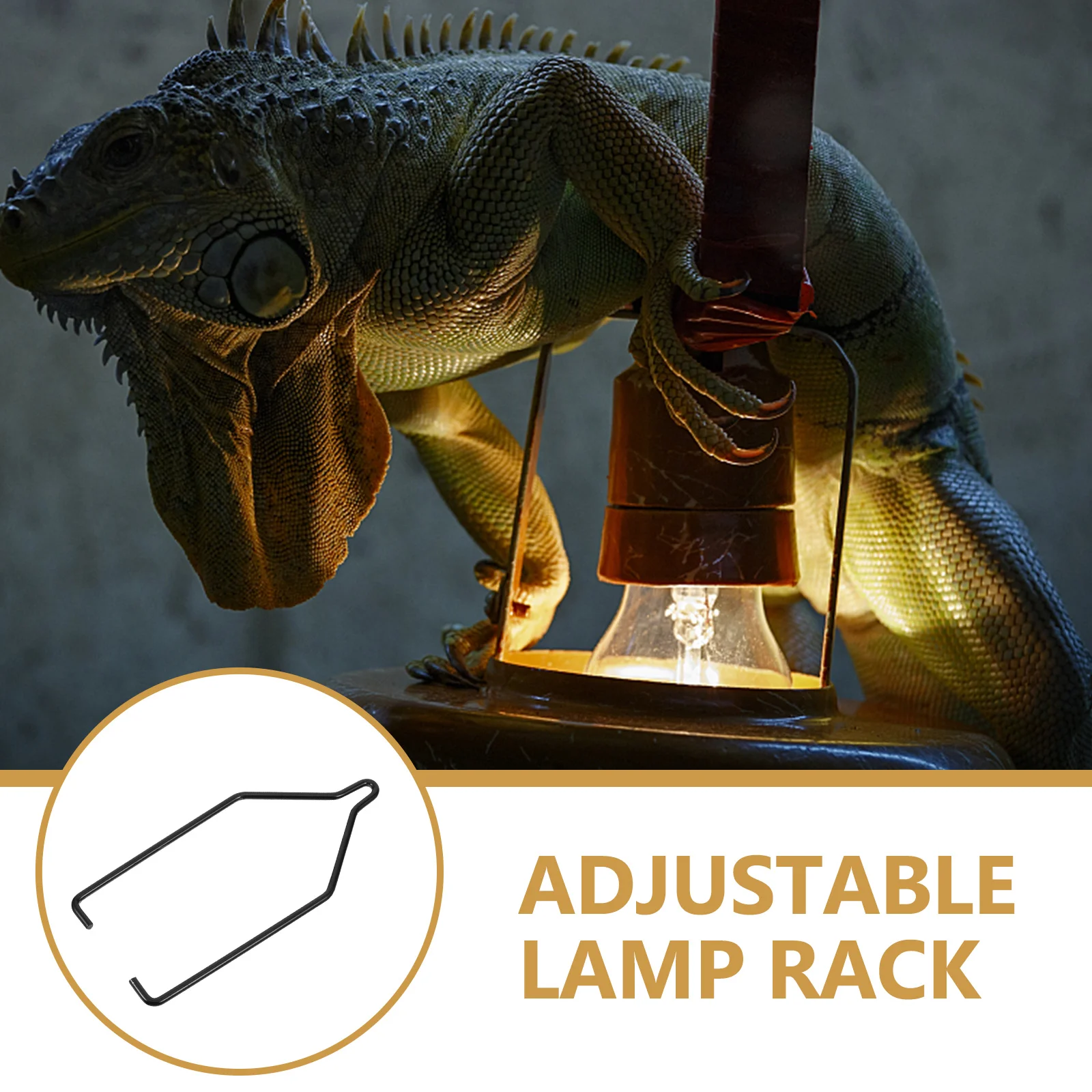 

Portable Reptile Lamp Stand Adjustable Metal Lamp Rack Floor Base Heating Light Holder Hook Accessory for Pet Habitat