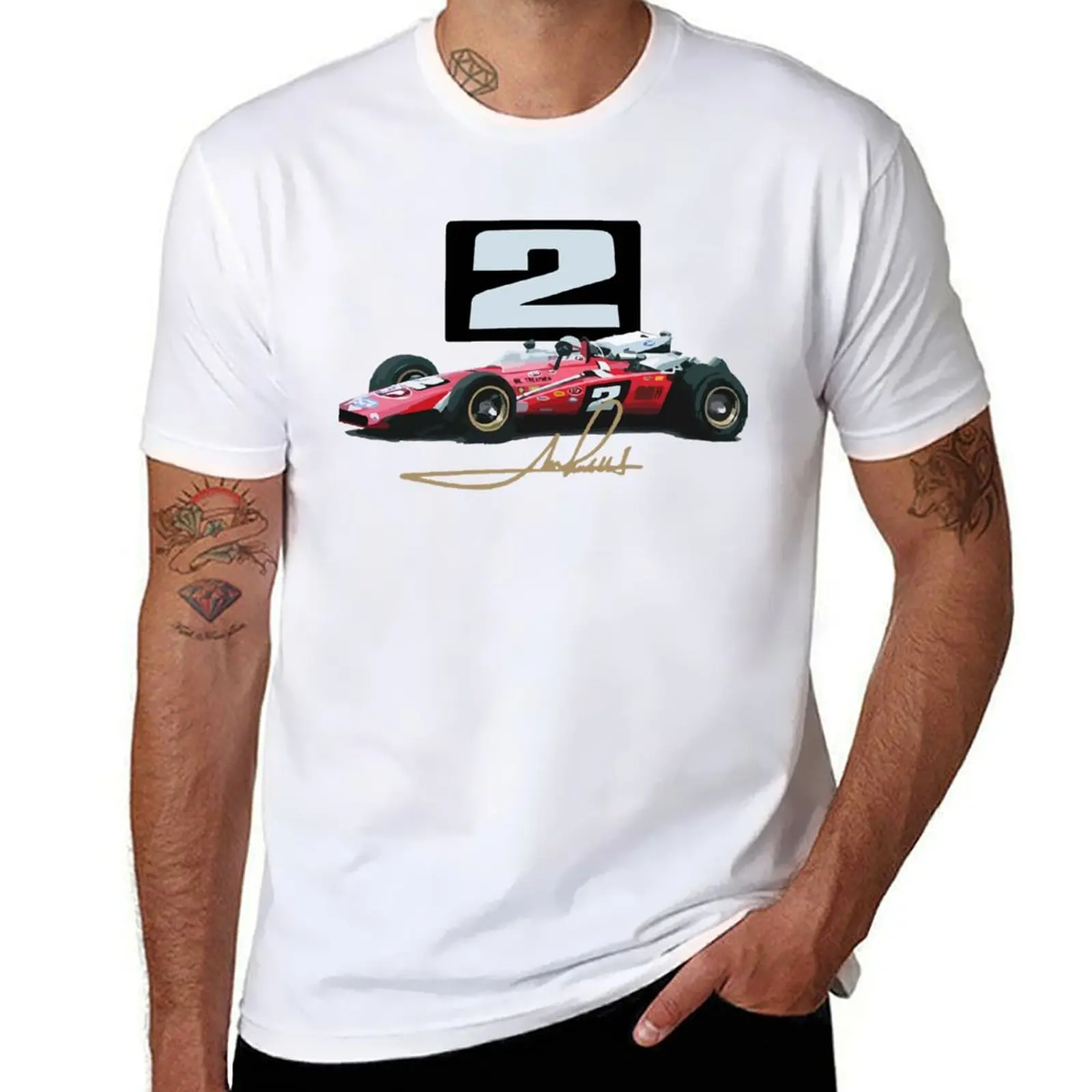

Футболка Mario Andretti 1969, футболка Brawner Hawk.png, мужская футболка, мужская футболка из 100% хлопка