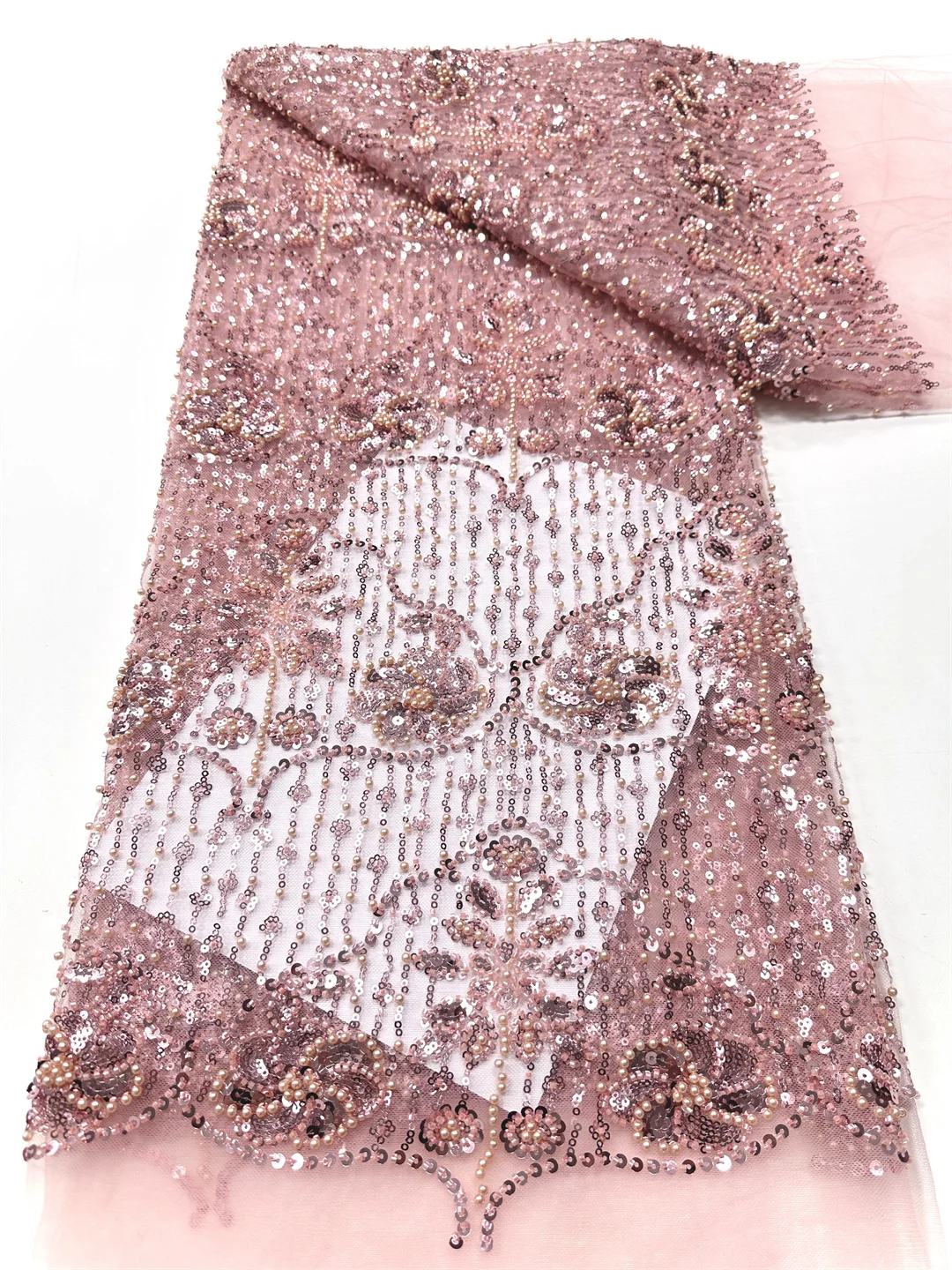 2025 جديد رائجة البيع تول أقمشة الدانتيل مع الخرز الترتر الأفريقي النيجيري الفرنسية لراقية حفل زفاف العروس الخياطة فستان