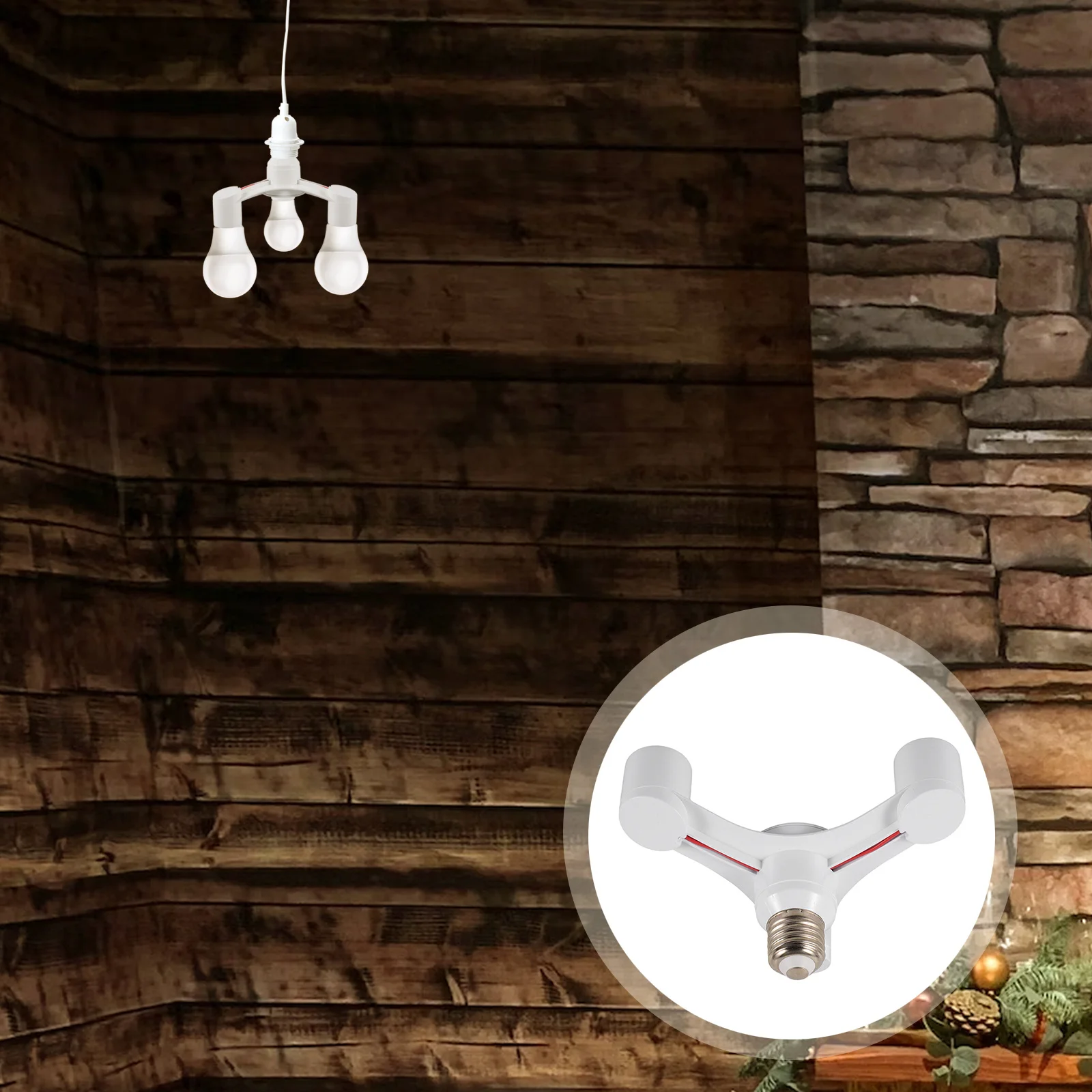 

3 in 1 E27 Light Socket Splitter Lamp Bulb Adapter Converter Socket Extender with Pbt Shell for Bedroom Kitchen Exhibition