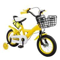 12 Inch Children Bicycle Child Outdoor Bicycle Carbon Steel Bike for 2-6 Years Old Boy/Girls Kids Bike Yellow