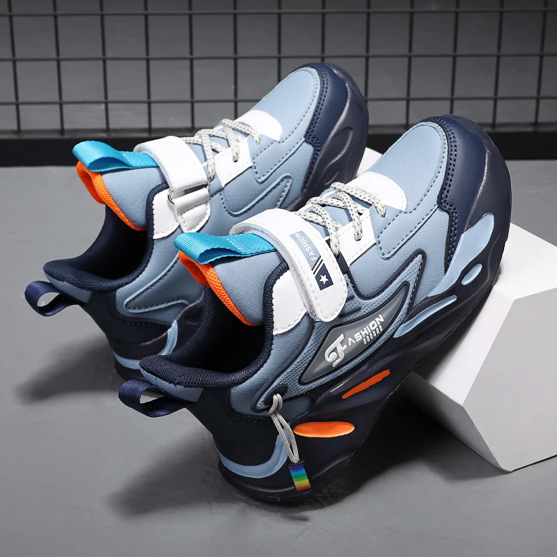 A pair of children's sports shoes, convenient hook‑and‑loop design, supportive for kids daily wear DP‑1876