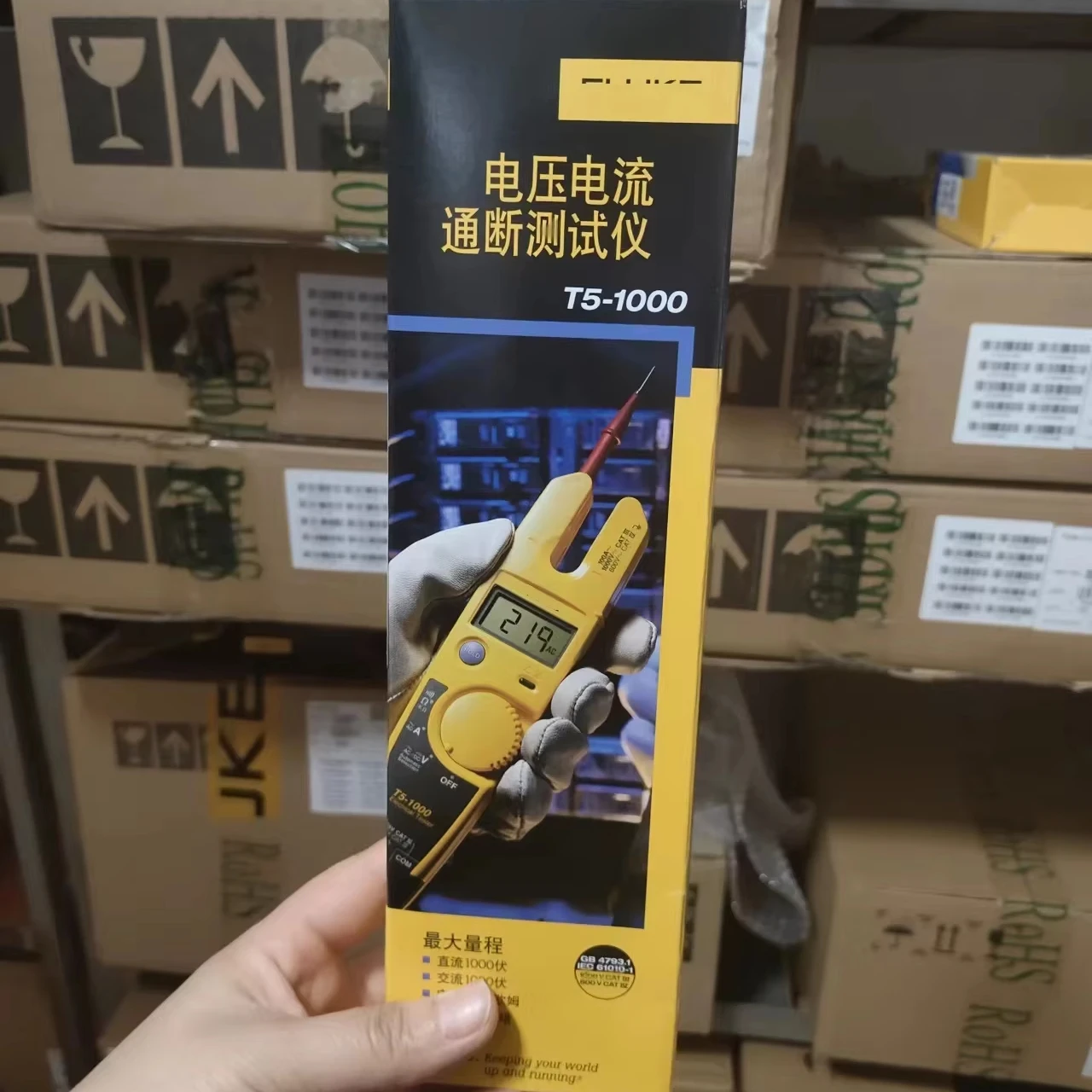 Fl Uk E T6-1000 Professional Electrical Tester T6-1000PRO Non-Contact Clamp Meter T6-600/T5-1000/T5-600 FL UK E Original New Pro