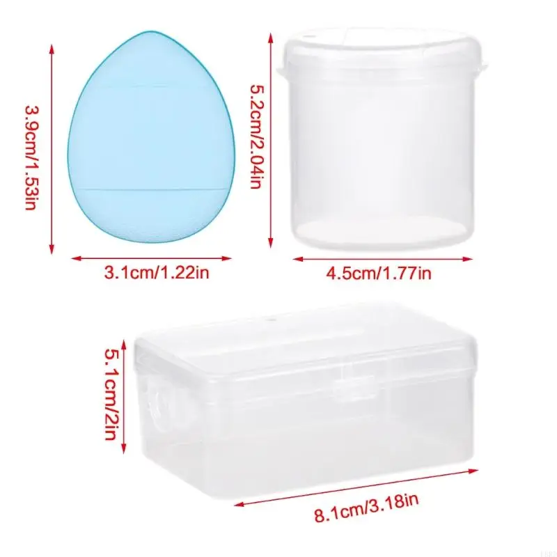 L8RD 6/10 Chiếc Ngón Tay Bông Đánh Phấn Trang Điểm Bông Đánh Phấn Tam Giác Bông Đánh Phấn Khô Ướt Làm Đẹp Dụng Cụ Trang Điểm Nhỏ