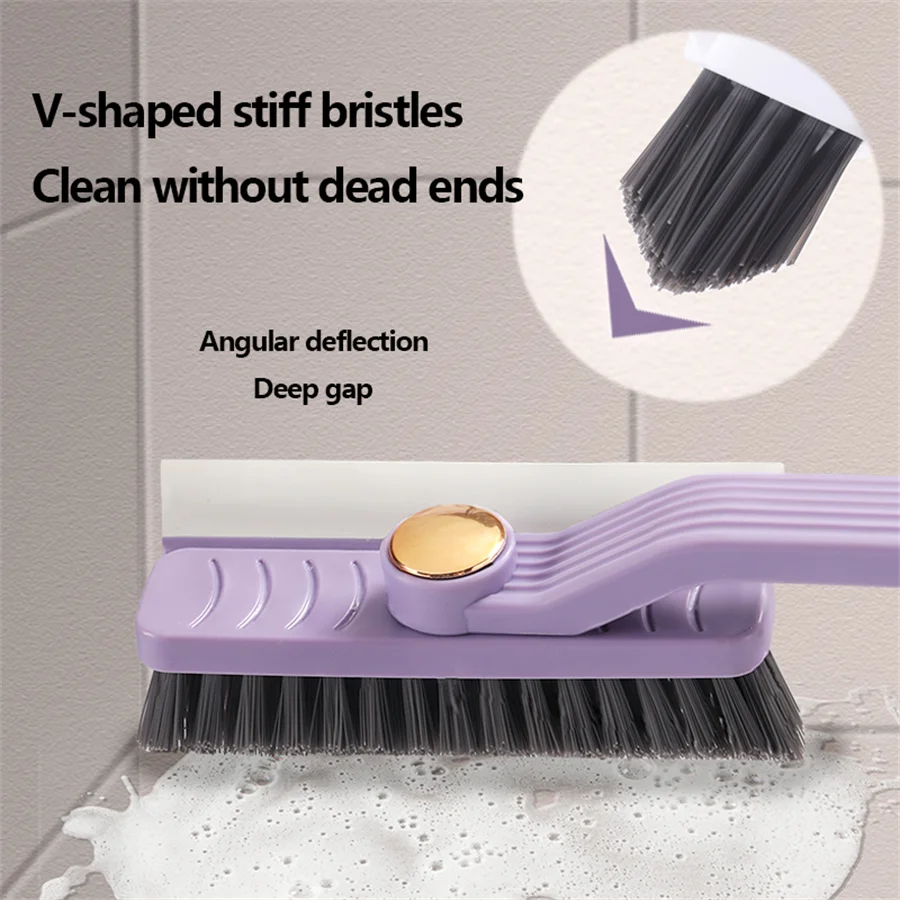 Rotary Multi-functional Set With One Swipe Kitchen Slit Clean Brush Hard Bristle Brush Bathroom Tile Seamless Brush Wall Brush