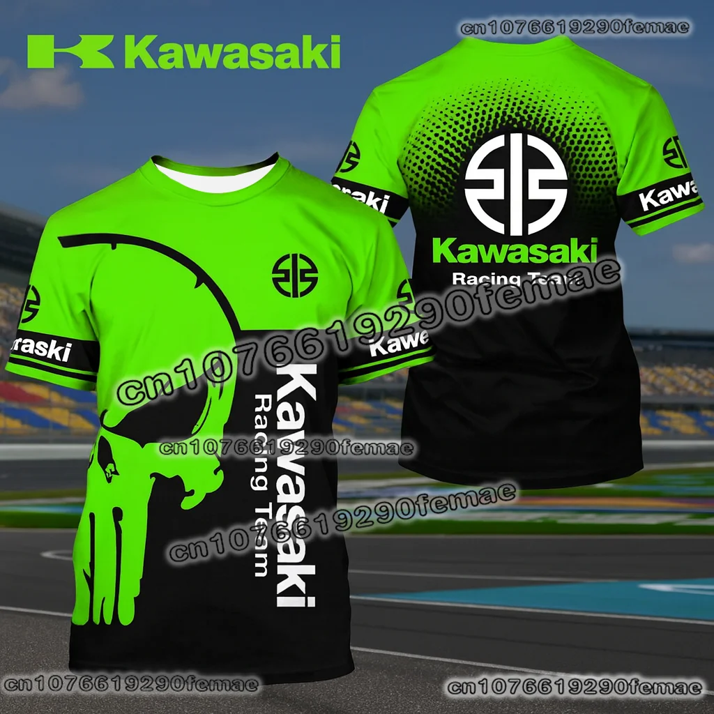 

Kawasaki Racing T-shirt for Men Quick Dry Breathable Jersey for Outdoor Biking and Casual Motorcycle Riding