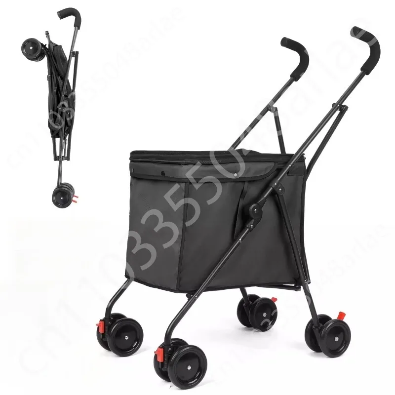 

Pet cart puppy cat out small and medium portable multi-function folding simple travel outdoor shopping cart