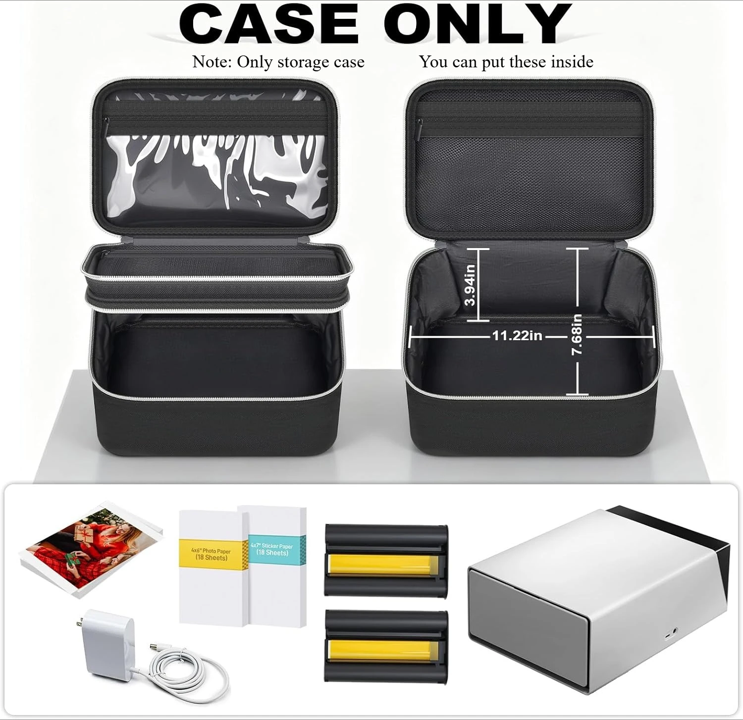 Storage Case Compatible with Liene PixCut S1 Color Photo Sticker Printer, Bag Box for Die Cutting Machine, Holder Oragnizer for