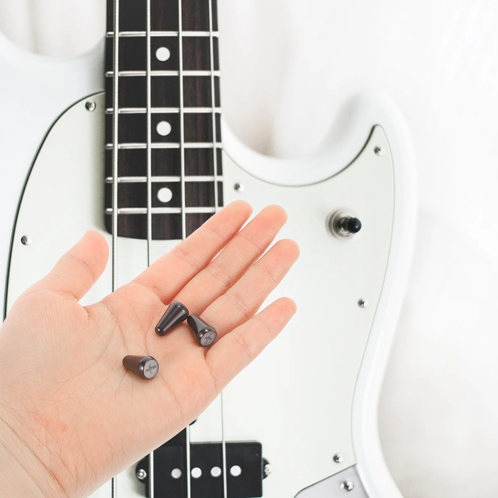 

3Pcs Guitar Toggle Tip Caps Metal Knob Replacement Durable Electric Guitar Accessories Parts Knob Switch Tip Toggle Cap