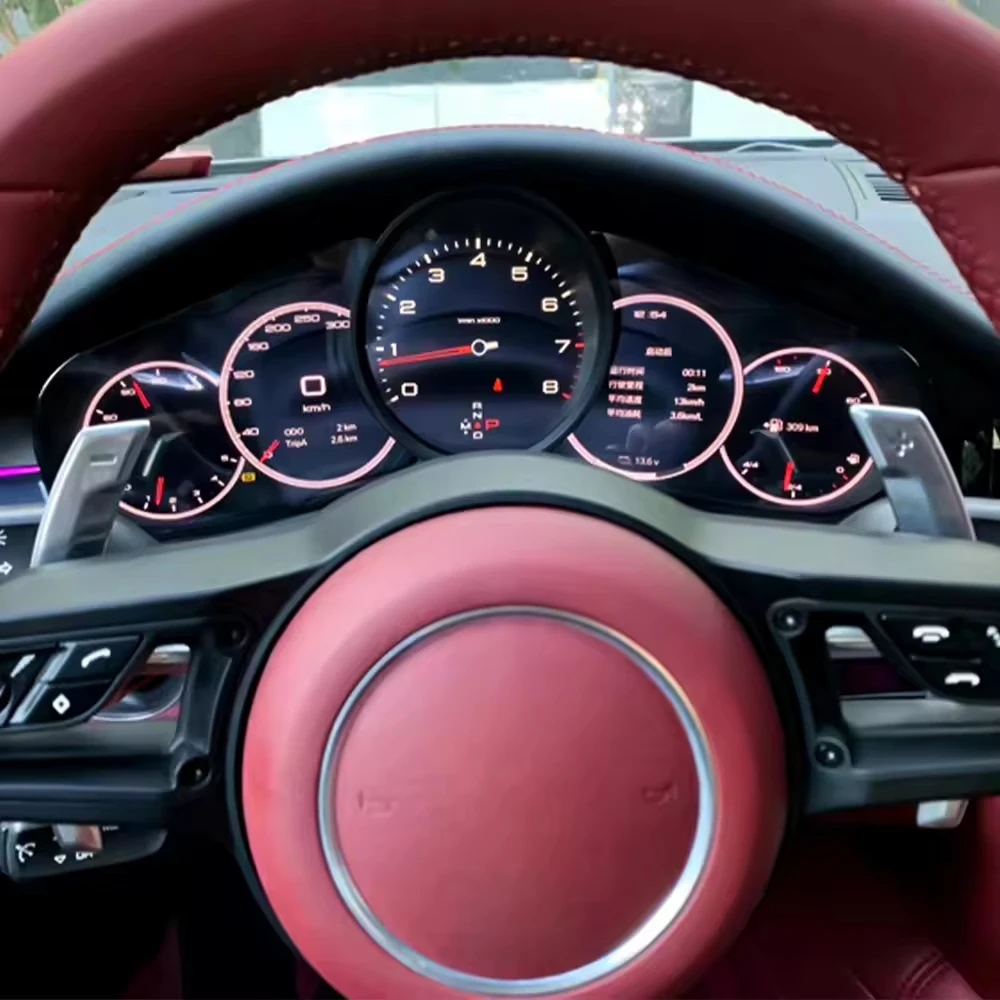 Design 12.3 Inch Car LCD Dashboard Linux System Digital Cluster Auto Speedometer for Porsche Cayenne 2011-2016