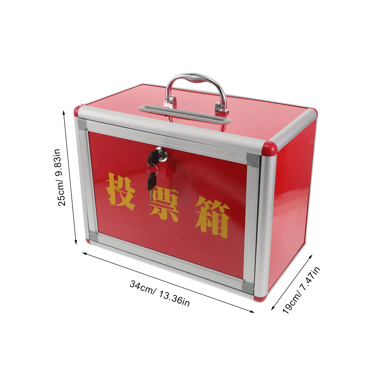 Suggestion Box Slot Lock Portable Red Donation Collection Fundraising Voting Contest Raffle Community Events Comment Ballot Box