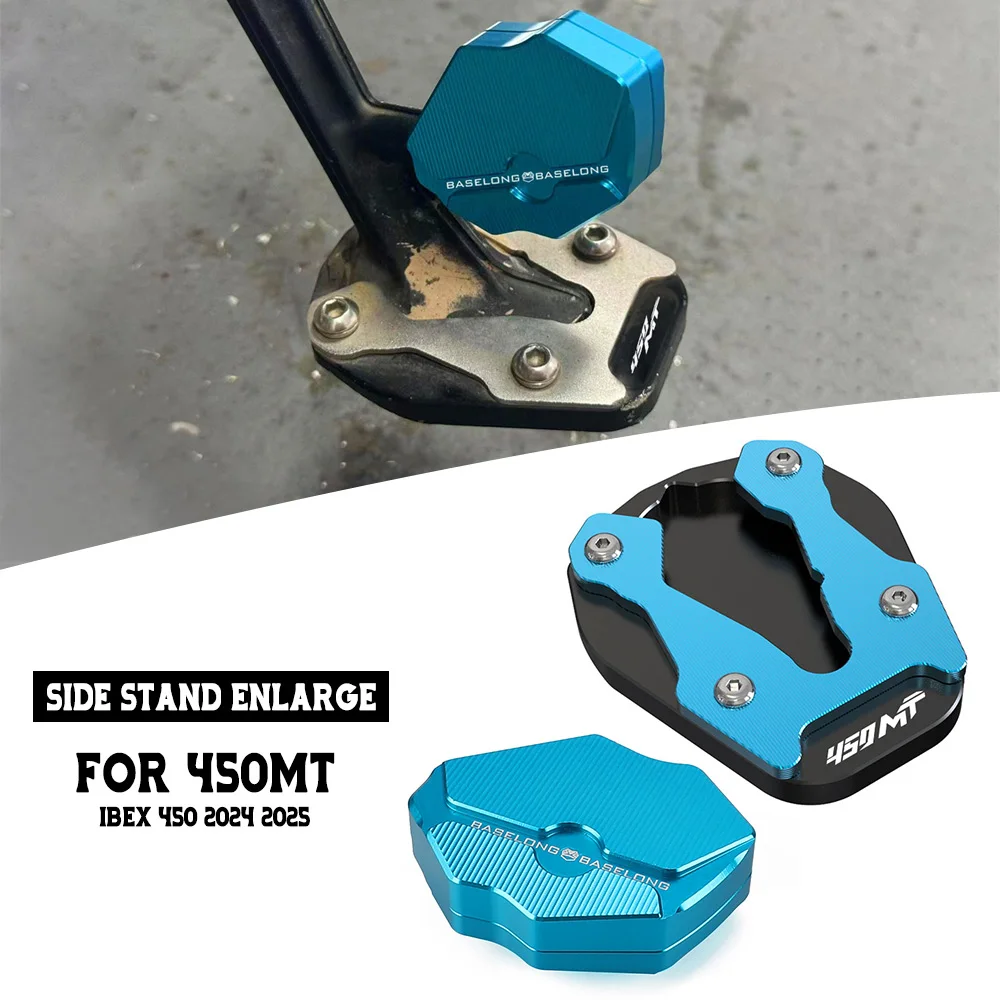 

450MT Motorcycle Accessories Kickstand Enlarger Pad Side Stand Extension Plate For CFMOTO 450MT IBEX 450 MT CF MT450 2024 2025