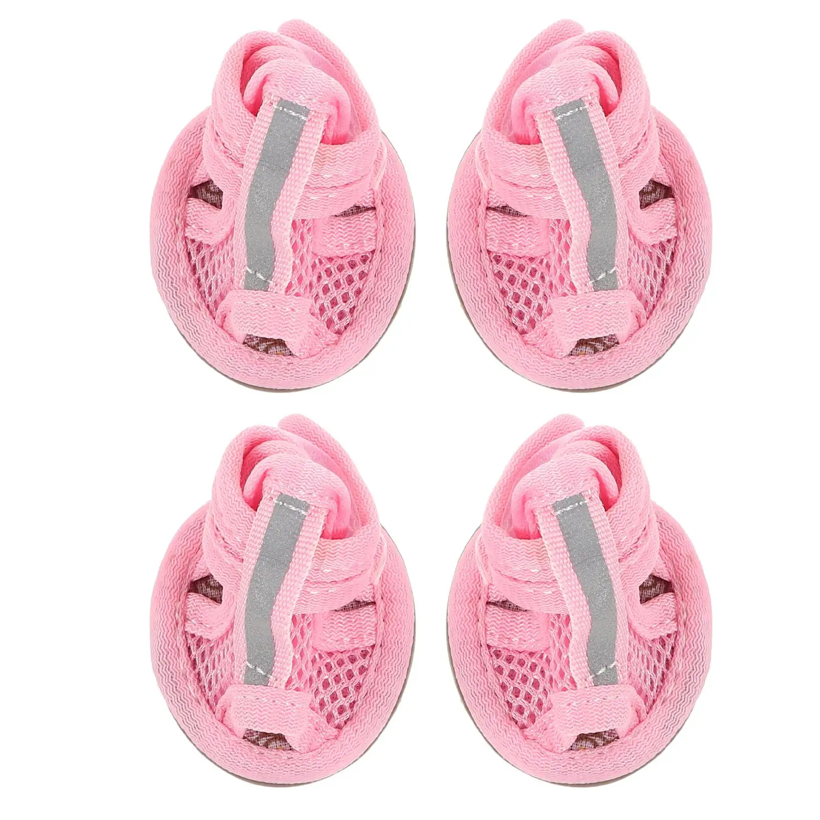 

4 Pcs Dog Shoes Flexible Sole Casual Sandals for Summer Chihuahua Size S M L XL XXL Protectors Ventilated Mesh