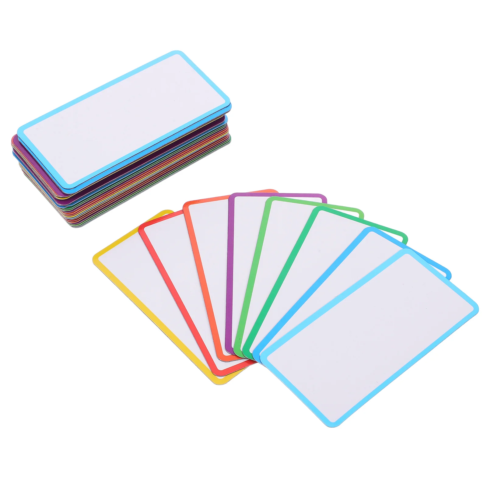 

48 pcs Magnetic Label Stickers Dry Erase Whiteboard Tags for Folders StorageBins Containers Reusable Nameplates