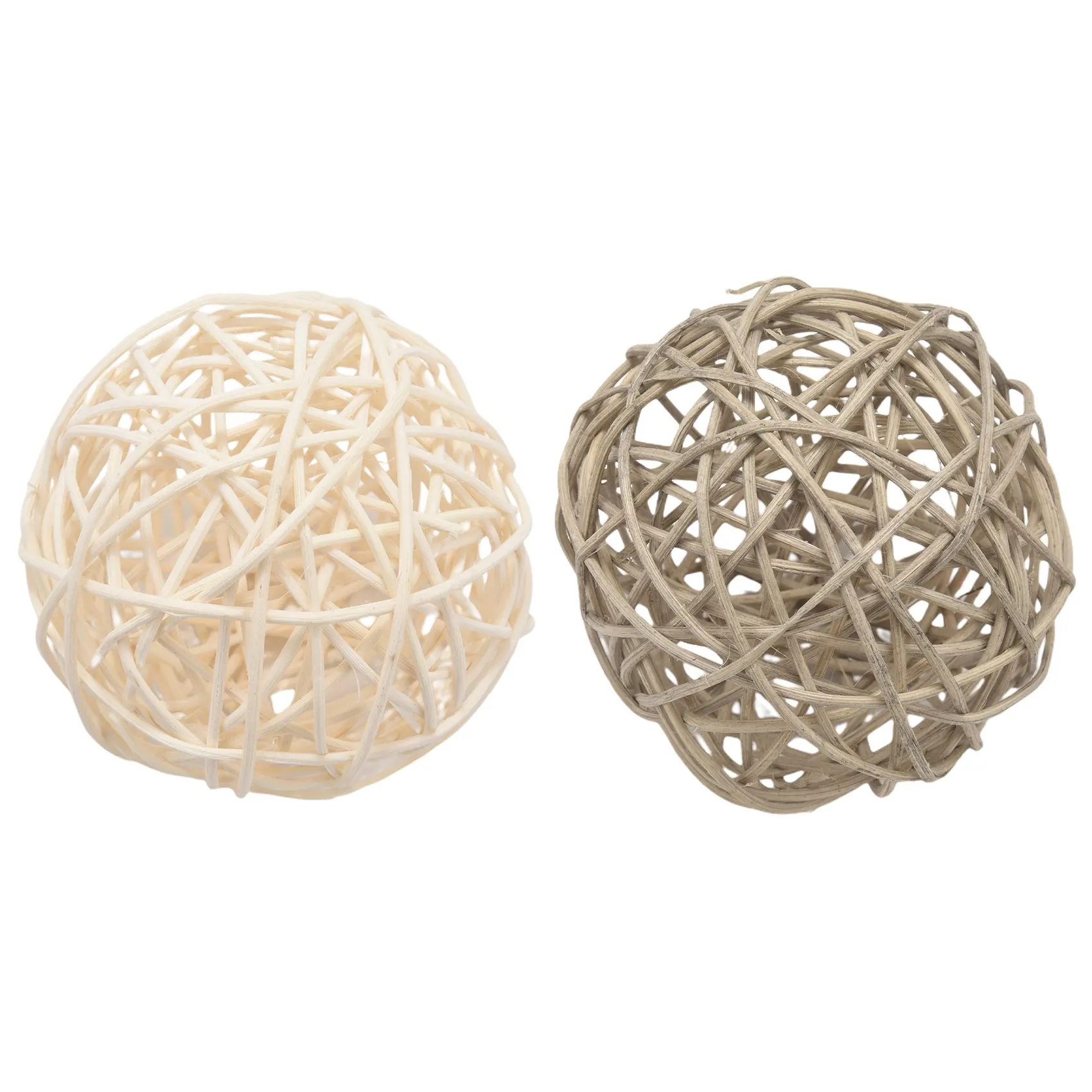 A11E-12-Pack Large Rattan Balls - Decorative Balls For Bowls, Vase Filler, Coffee Table Decor, Wedding Party Decoration