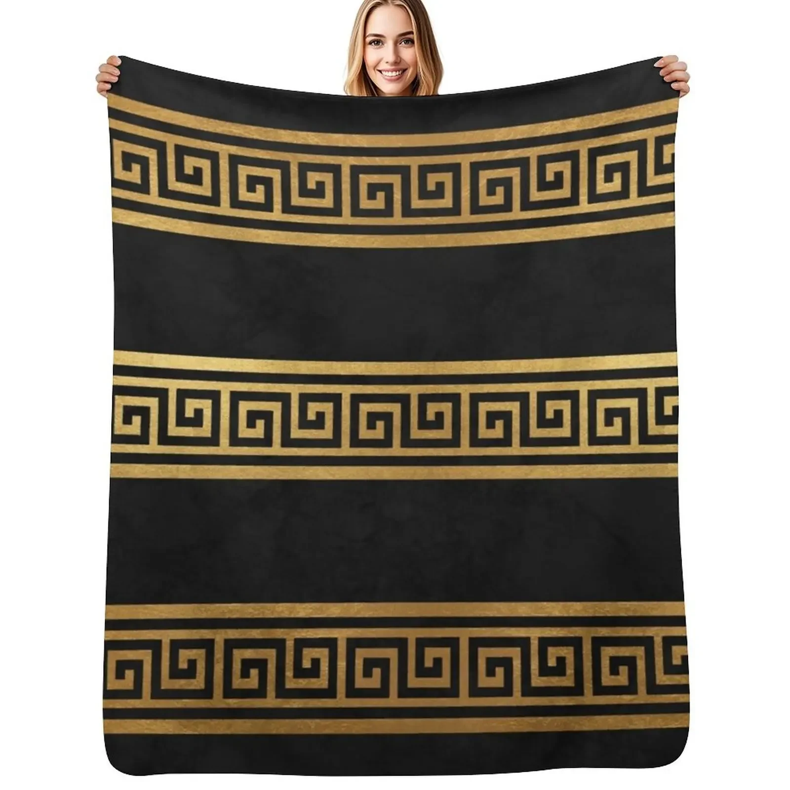 

Triple Greek Frieze Throw Blanket decorative Decorative Sofas Large Blanket