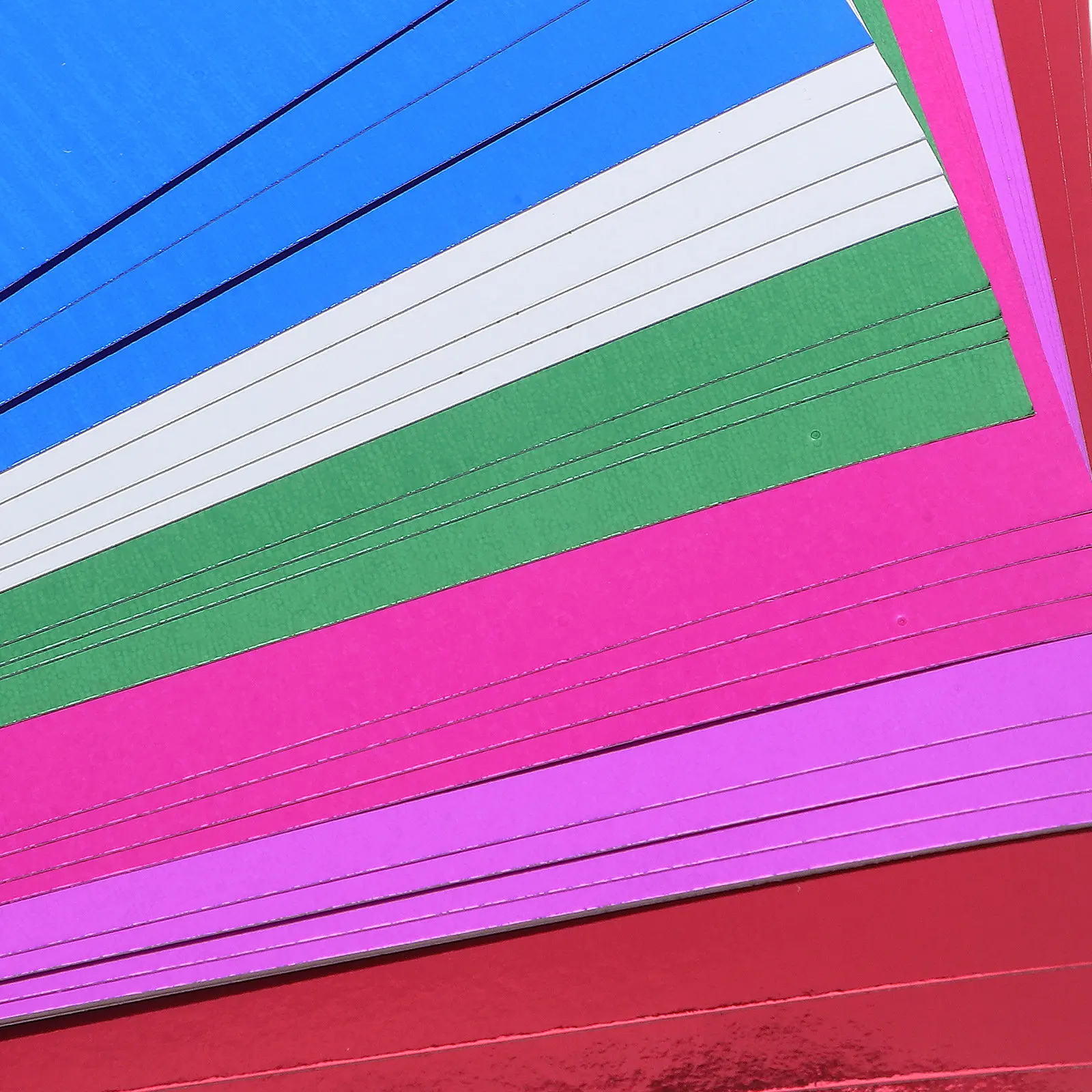 224 Sheets Colored Metallic Foil Paper Mirror Cardstock Sheets Easy Fold Tear Resistant for Origami Kids Cardmaking Scrapbook