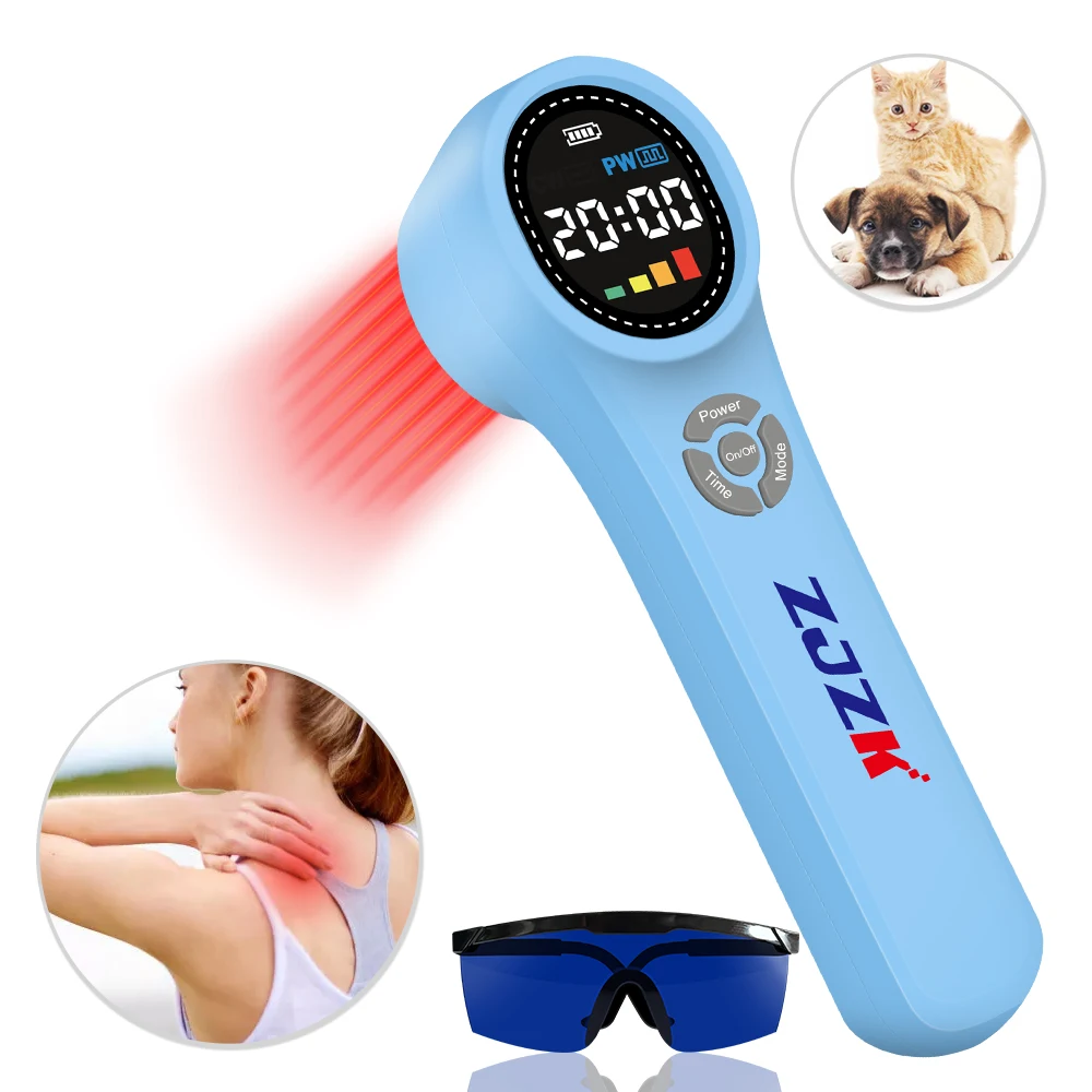 

ZJZK 660nmx16diodes Laser Para Perros 810nmx4diodes+980nmx4diodes Cold Laser With Nir Therapy Machine For Dogs Ankle Pain