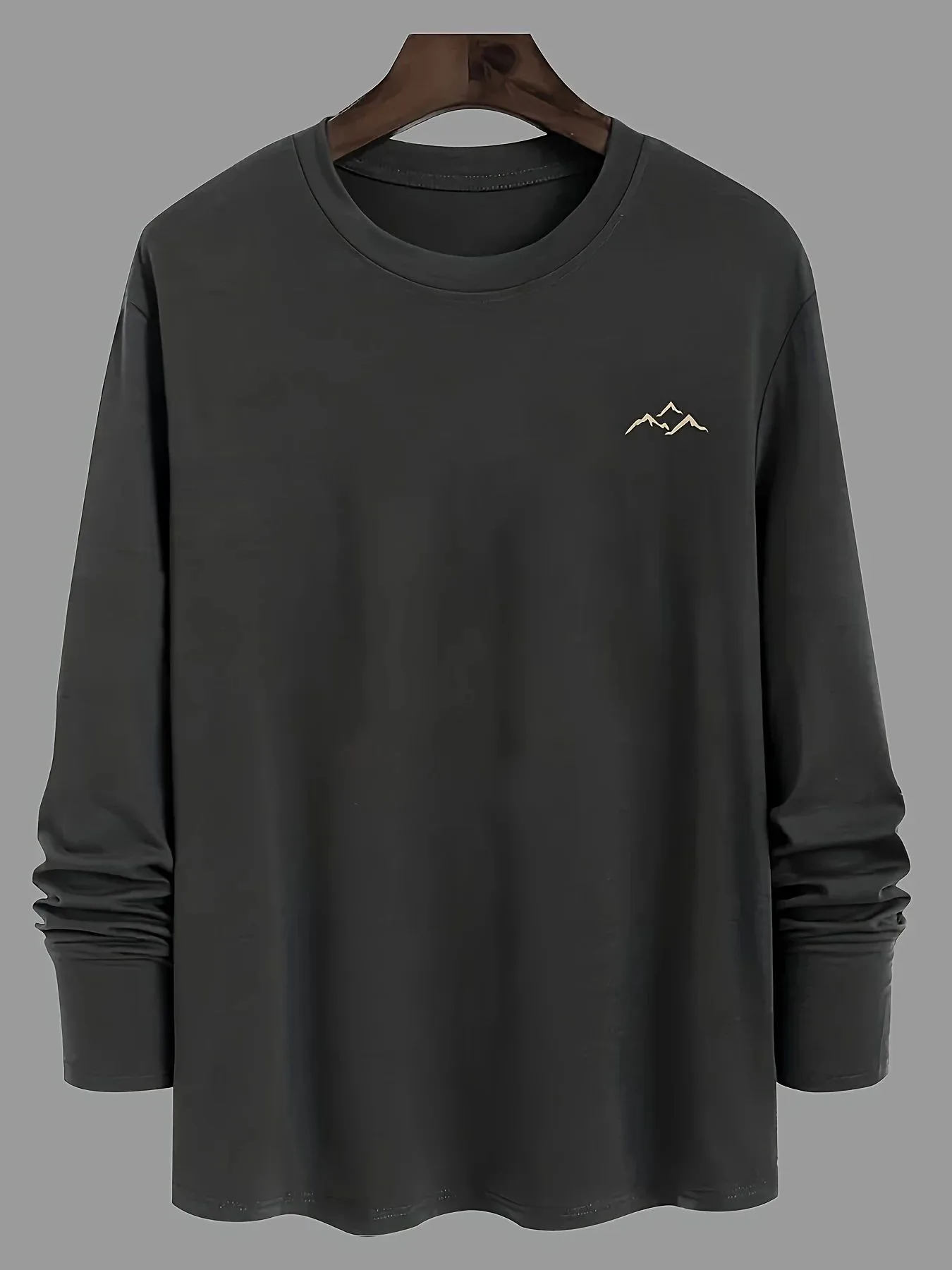 القميص الرجالي الجديد بأكمام طويلة لربيع وخريف 2025 كاجوال عصري ومريح مع طباعة جبلية ثلاثية الأبعاد #2