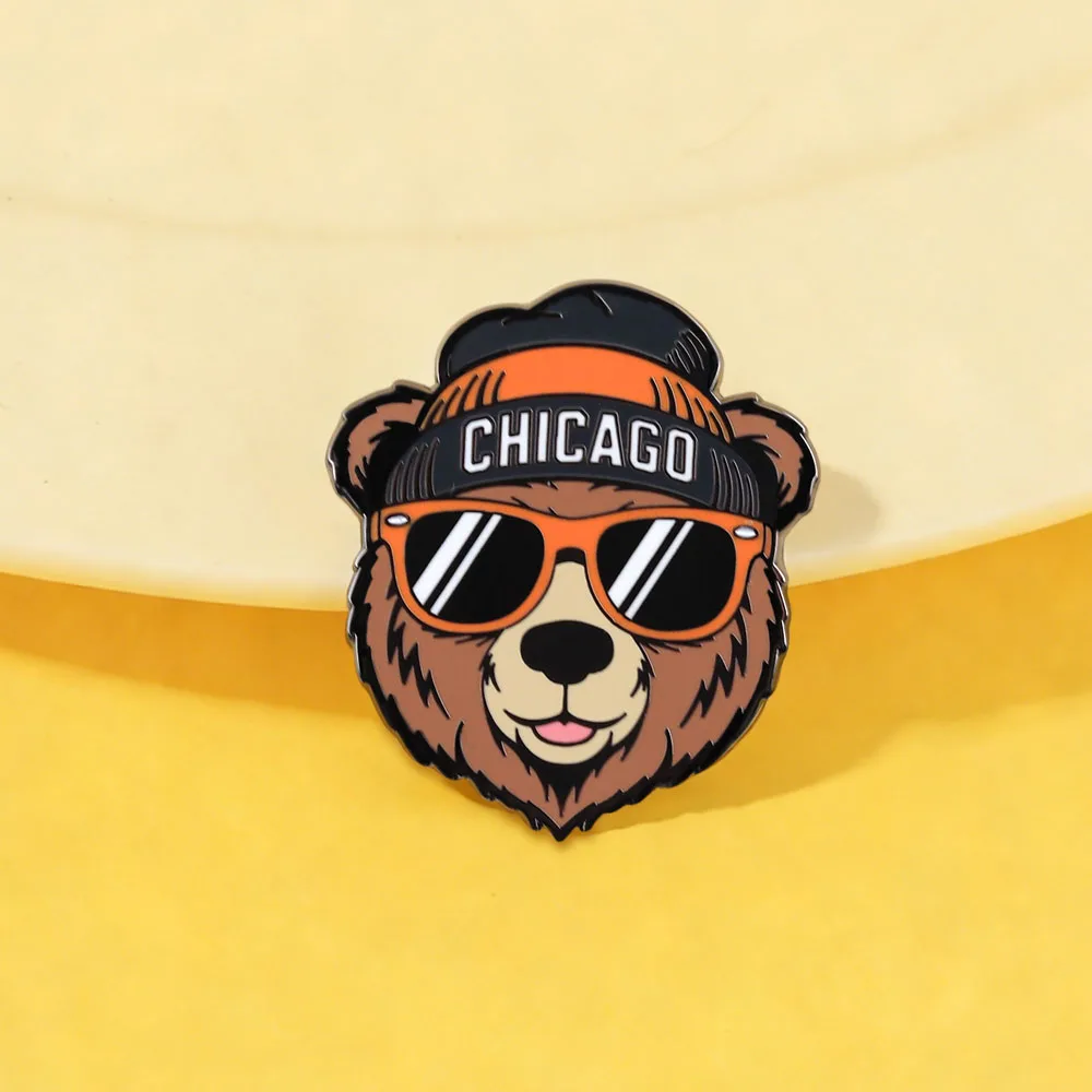 Chicago Bears Cool Sunglasses Knit Hats Enamel Pins Retro Sports Brooch Backpacks Jackets Hats Accessories Football Fan Gifts