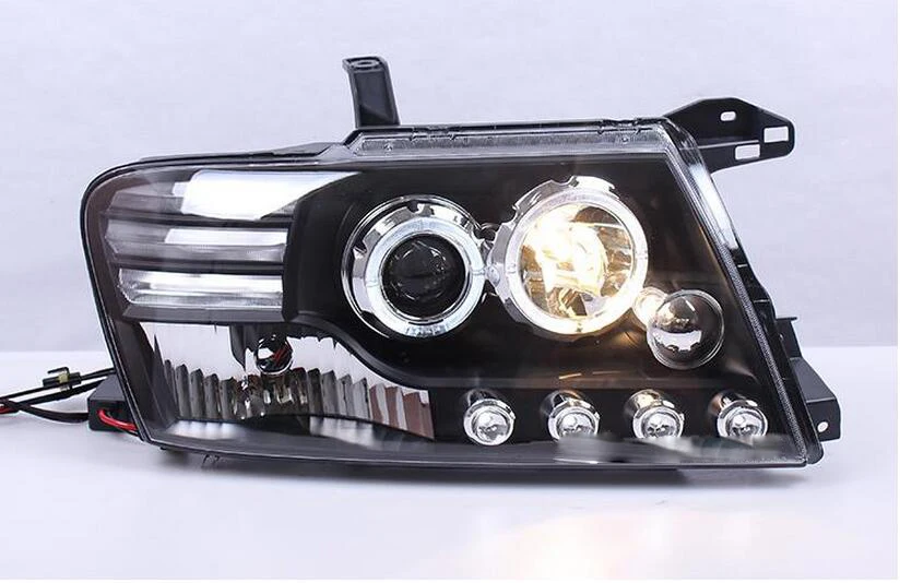 

Car Styling Head Lamp for Pajero Headlights montero Headlight 2000~2008 V73 LED taillight DRL H7 D2H Hid Angel Eye Bi Xenon Beam