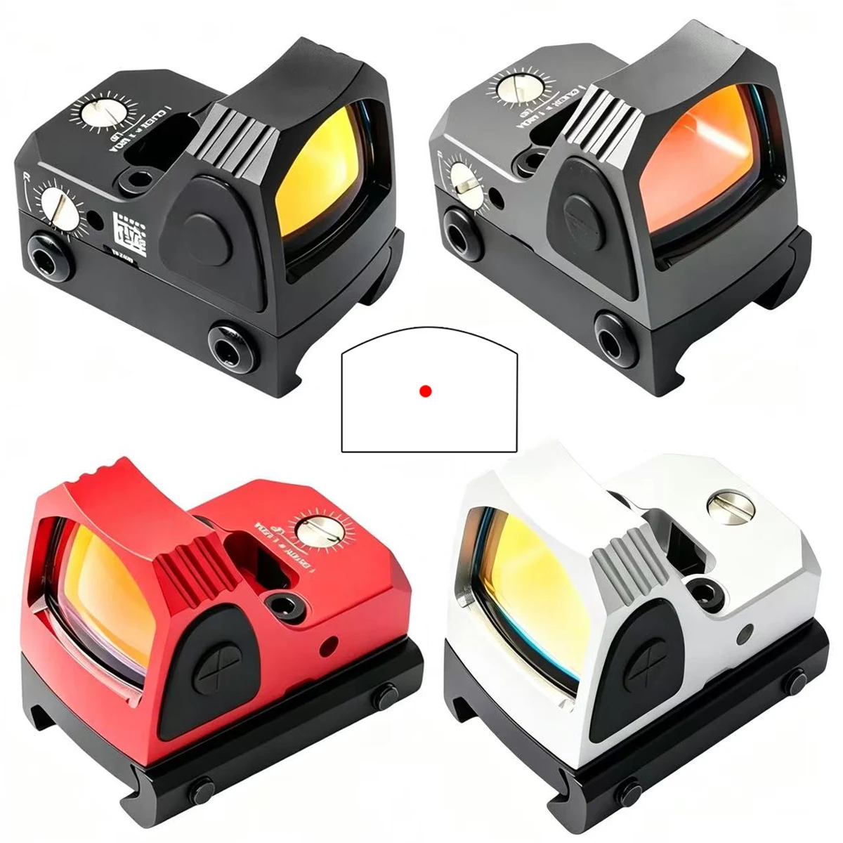 HD1069 Mini Red Dot Sight Tactical Reflex RM Footprint Metal Collimator Hunting Compact Rifle Scope Accessory for Airsoft