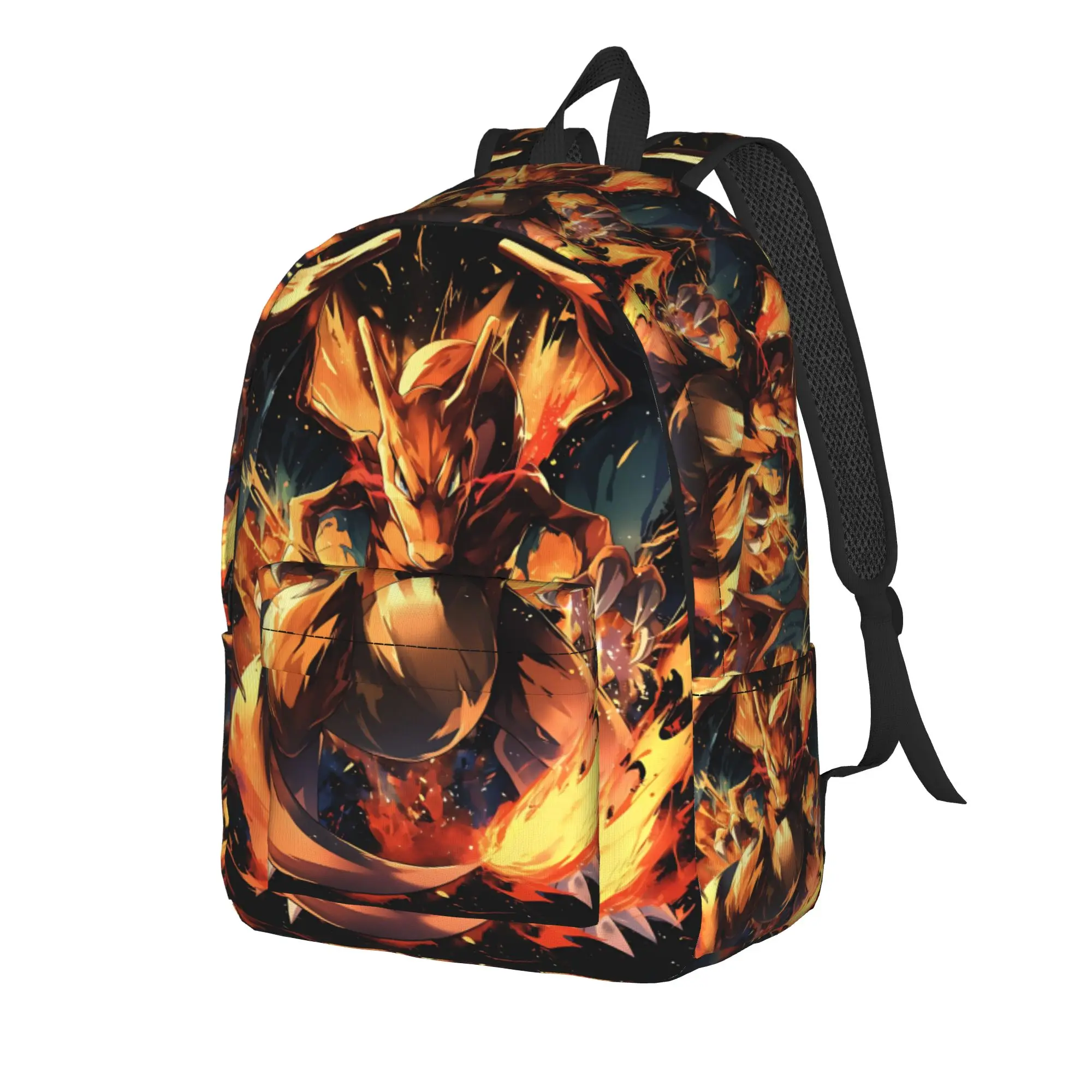 Fashion charizard pokemon Backpack  Mochilas Harajuku Design For Work Office Zipper Closure Rucksack