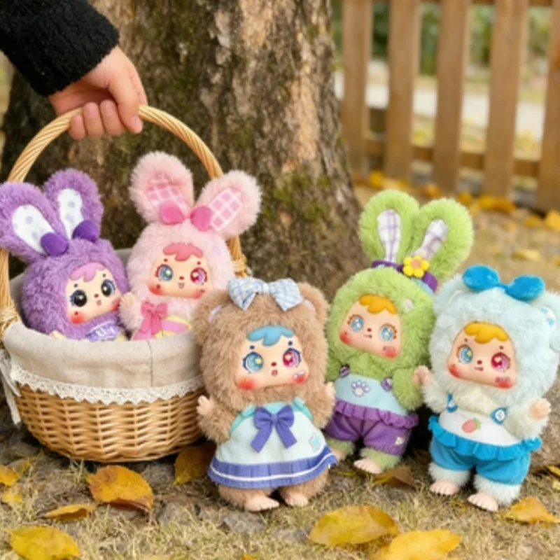 

Kongjin Sanxiaomao Samuel Bear Rabbit Happy Gathering Plush Keychain Blind Box Cute Stuffed Trendy Doll Toy Bag Pendant For Kids