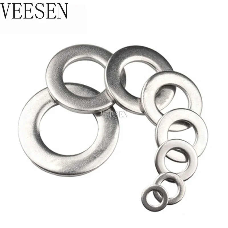 

500pcs m2 m2.5 m3 m4 m5 m6 m8 m10 Hardware Stainless Steel Flat Washer Metric Washers Assortment Kit