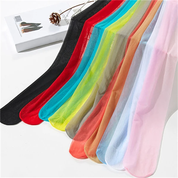 Japanischer Stil Sexy Damen Mädchen Anti-Haken Transparente Strumpfhose Bonbonfarben Ultradünne Unterwäsche Mehrfarbige Durchsichtige Strümpfe – Detail 29