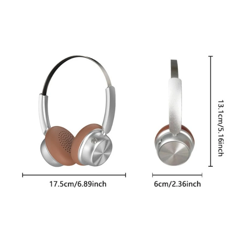 Retro-Headset, leicht, kabellos, Bluetooth, hochwertiges High-Fidelity-Stereo, starker Bass, Rauschunterdrückung, Musikbekleidung, TravelFitness