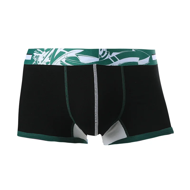Men's underwear men's pure cotton flat corner youth trend personality boxers boys sports comfortable short underpants