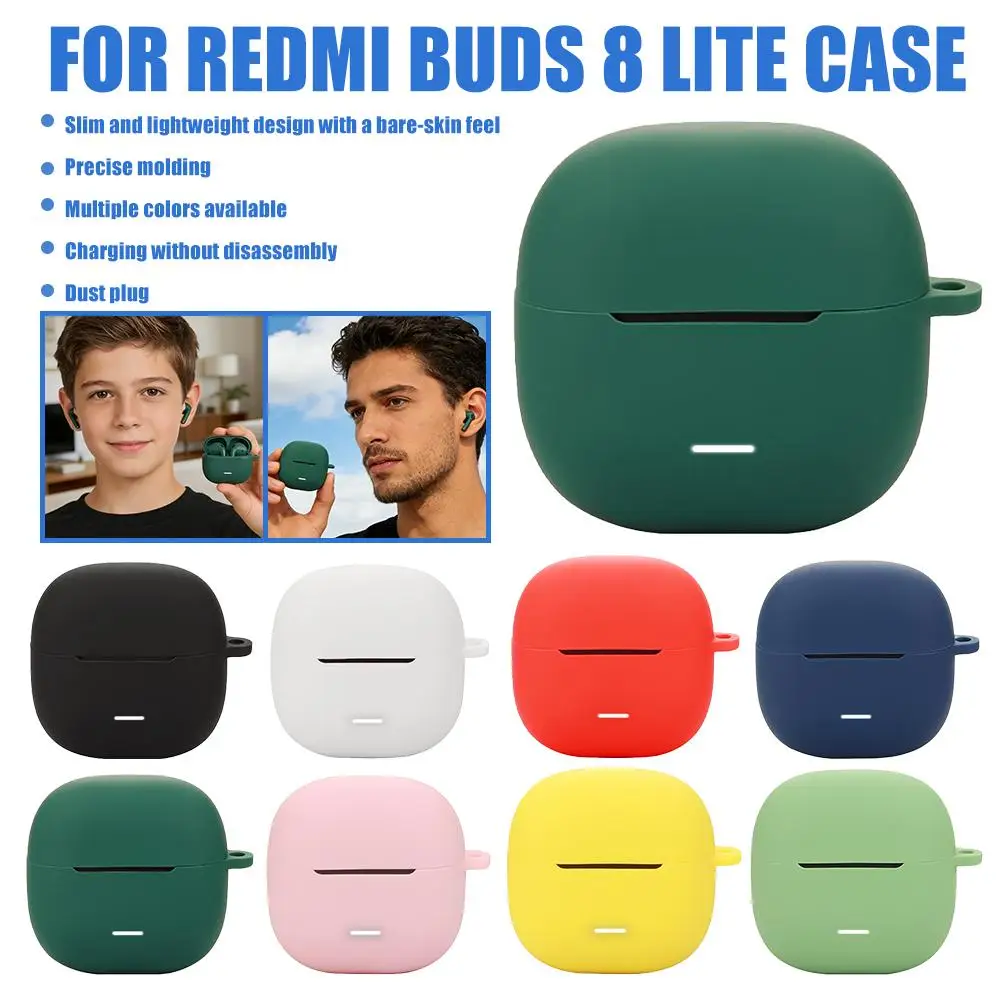Silicone Protective Case for Redmi Buds 8 Lite Shockproof Anti-Scratch Custom Fit Cover Accessories