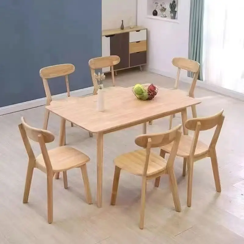 ￥%Modern Nordic Wooden Dining Chair for Bathroom Home Furniture Oak Color Dining Room Chairs