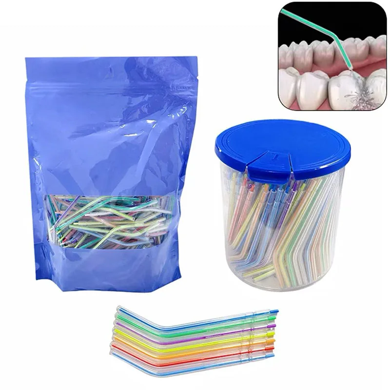 100/250pcs Dental Air Water Syringe Tips Disposable Plastic 3-Ways Syringe Air Water Head Nozzles For Dental Clinic Oral Hygiene