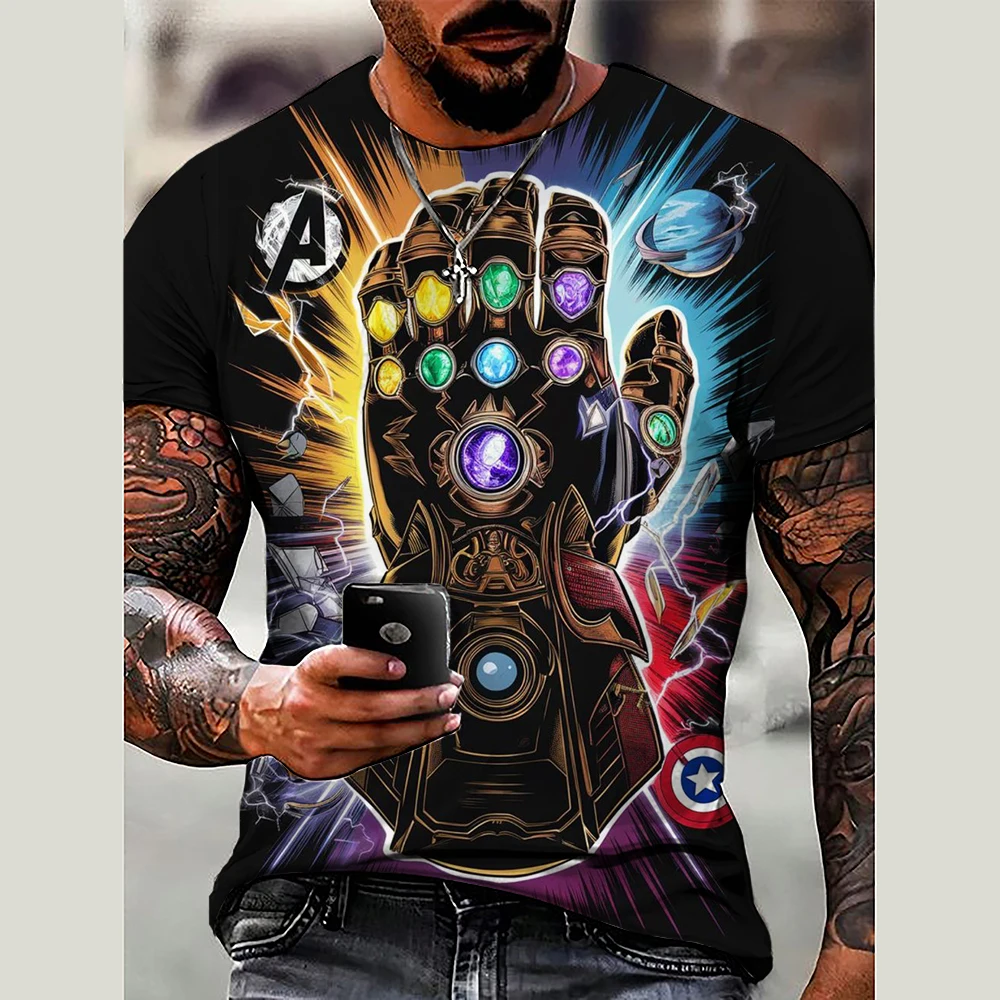 Marvel Hulk print T-Shirt Men Summer O-Neck Pullovers Big Size Short Sleeve Shirt Fashion Tees Oversized Male Clothing Luxury