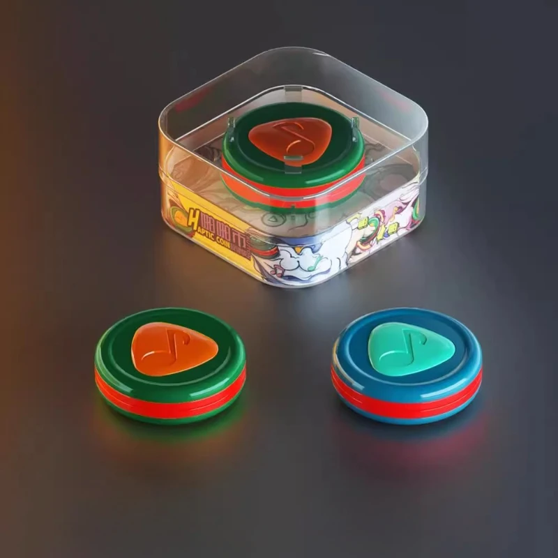 Qiyi EDC Papa Coin Cricchetto Magnetico Composito Fidget Spinner Giocattolo di Decompressione