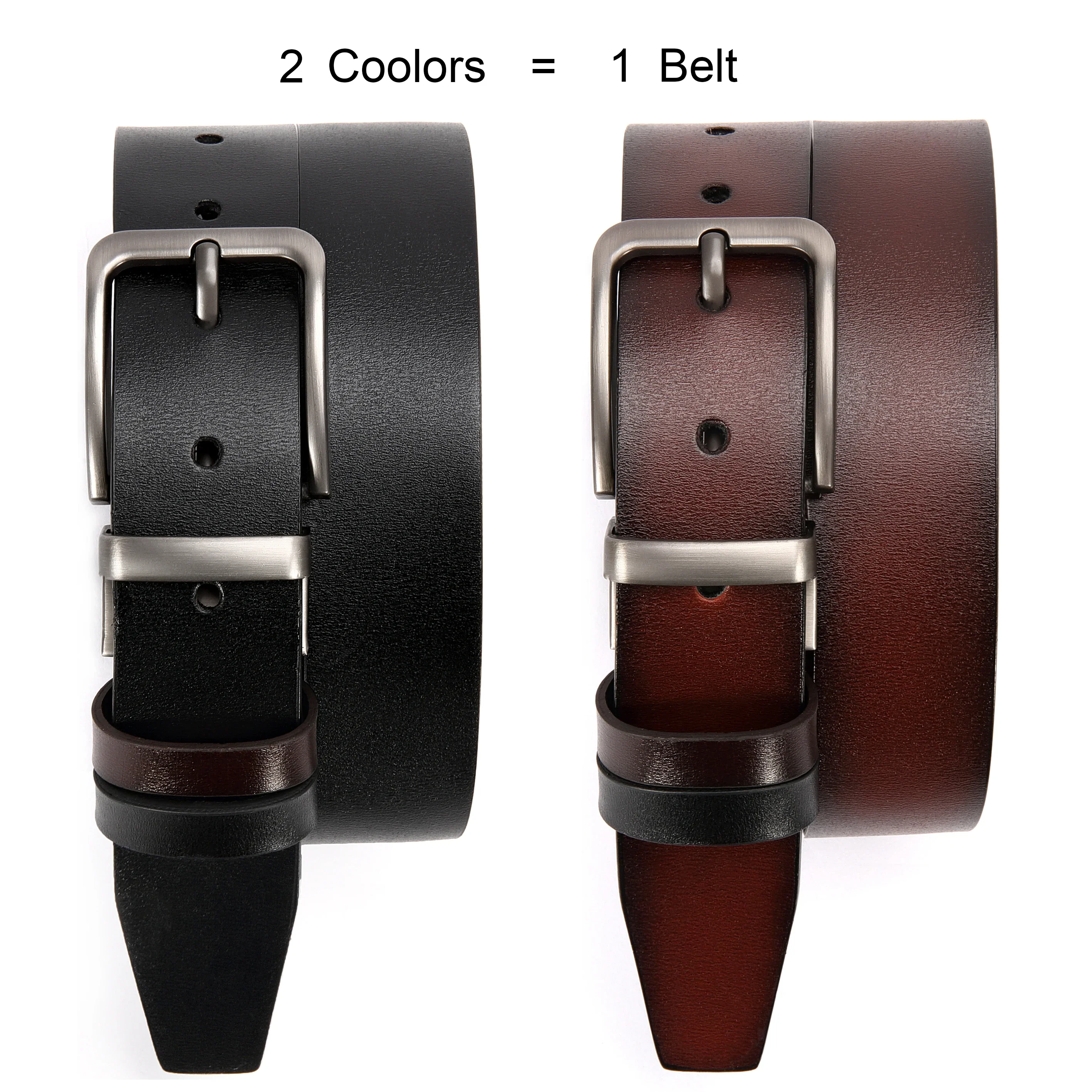 Mens Leather Pin Buckle Belt High Quality Leather Belt Genuine Leather Jeans Cowskin Casual Belts Business Cowboy Waistband Male image 6