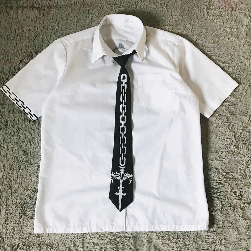 Mens Y2K Gothic White Tie T Shirt Skull Holy Letter Print Tee Retro Harajuku Style Short Sleeves Casual Streetwear Korean Style - AliExpress 200000343 Mens Y2K Gothic White Tie T Shirt Skull Holy Letter Print Tee Retro Harajuku Style Short Sleeves Casual Streetwear Korean Style - AliExpress 200000343