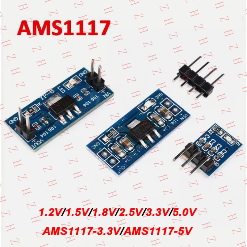 

Модуль регулятора напряжения U+ AMS1117 1.2V~5V, понижающий преобразователь напряжения【Оптовые продажи, сообщите продавцам】