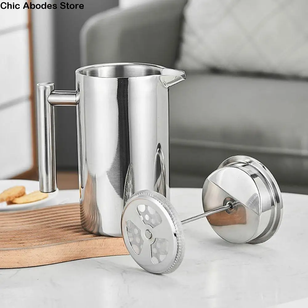 

350ml French Press Coffee Maker Double Walled Stainless Steel Coffee Press Filter Pot with Filter Insulated Brewing Teapot