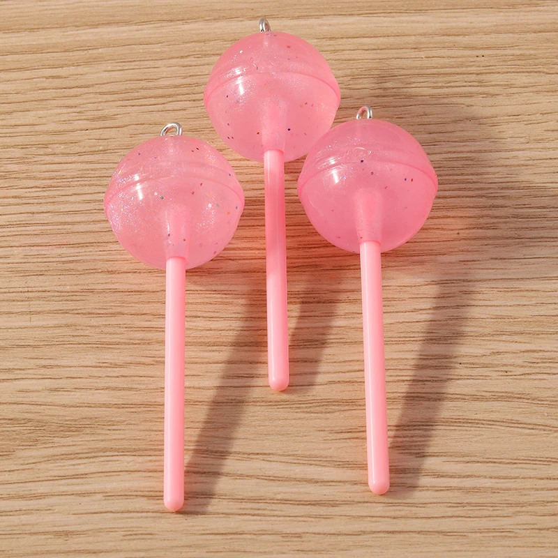 Tusember 10 Stück Bunte Niedliche Harz-Lollipop-Anhänger für Handgemachten Schmuck DIY Tropfen-Ohrringe Armbänder Halsketten Basteln – Detail 10
