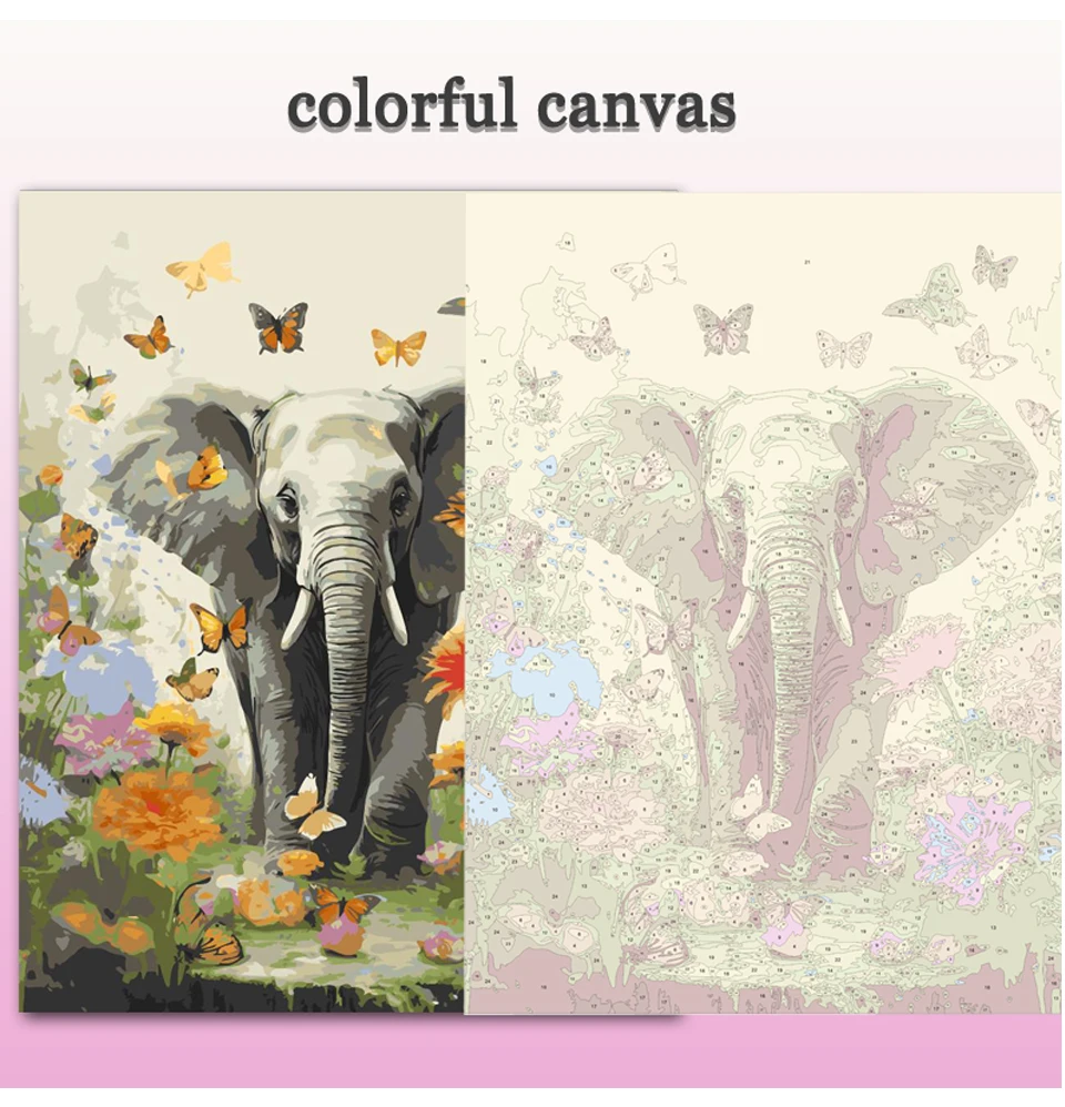 الطلاء بالأرقام مجال الزهور البرية الاكريليك الطلاء قماش دروبشيبينغ صورة الأسرة الأطفال صور هدايا عيد الميلاد #6