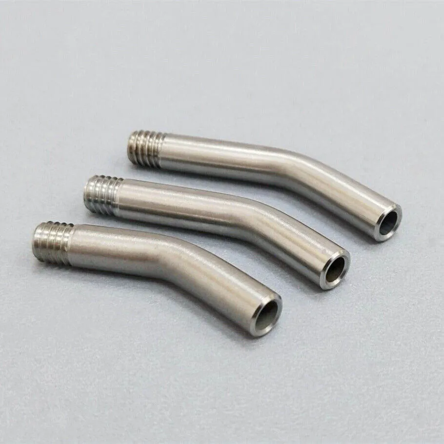 SS304 Stainless Steel Threaded Hollow Bent Tube For CNC Sprayer