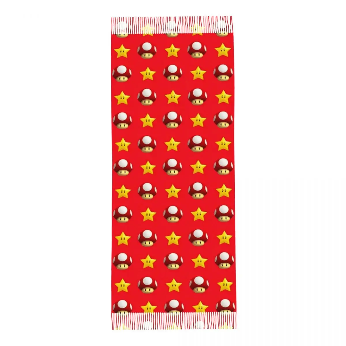 Dames kwastjes sjaal Marios Game Cartoon lange winter herfst sjaal en omslagdoek dagelijks gebruik kasjmier sjaal