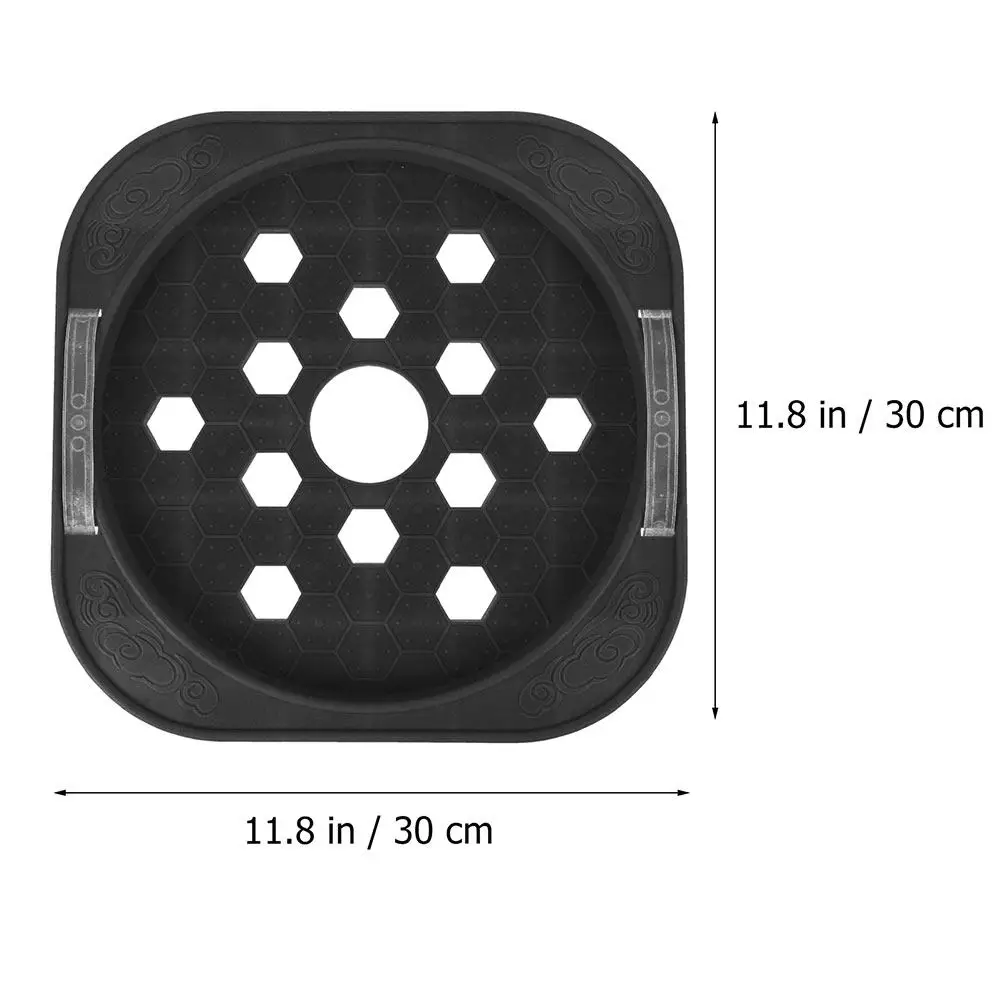 2Pcs Round Gas Tank Tray Heavy Duty Plastic Stainless Steel Movable Wheel Tray for Kitchen Restaurant Gas Cylinder Stand Propane