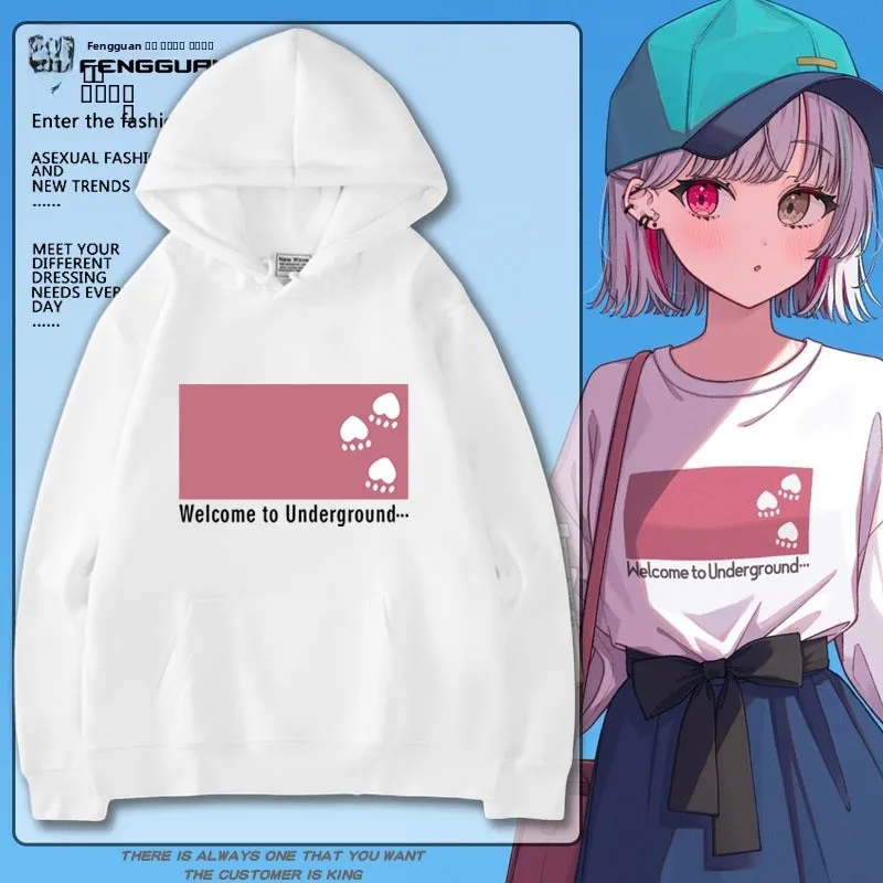

Толстовка Rainbow Socie Virtual Idol VT Broaasters ex Hoodie, повседневная, свободного кроя, с длинными рукавами, из смеси хлопка и полиэстера