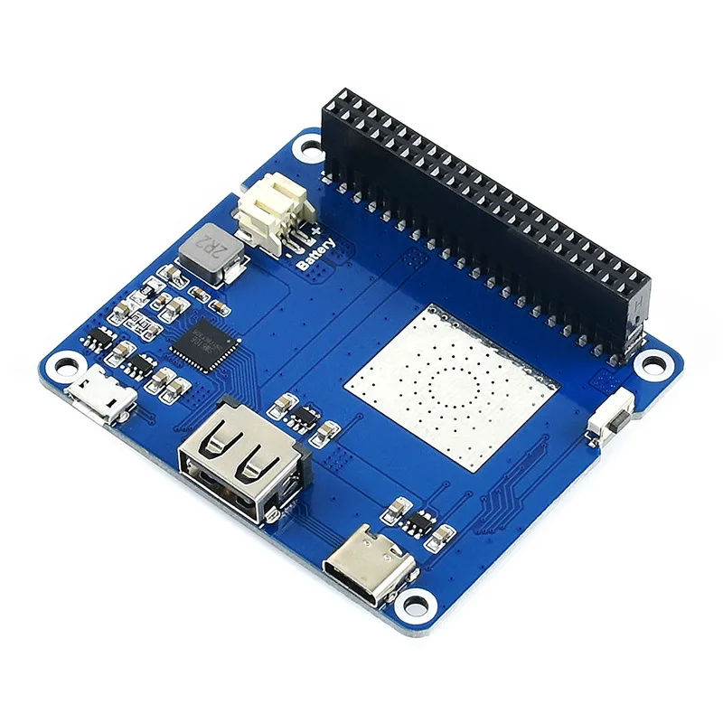 Wo Raspberry Pi 4 Model B UPS GPIO HAT 3000mAh Battery Expansion Board Bi-Directional Fast Charging Overcharge Protection Compa