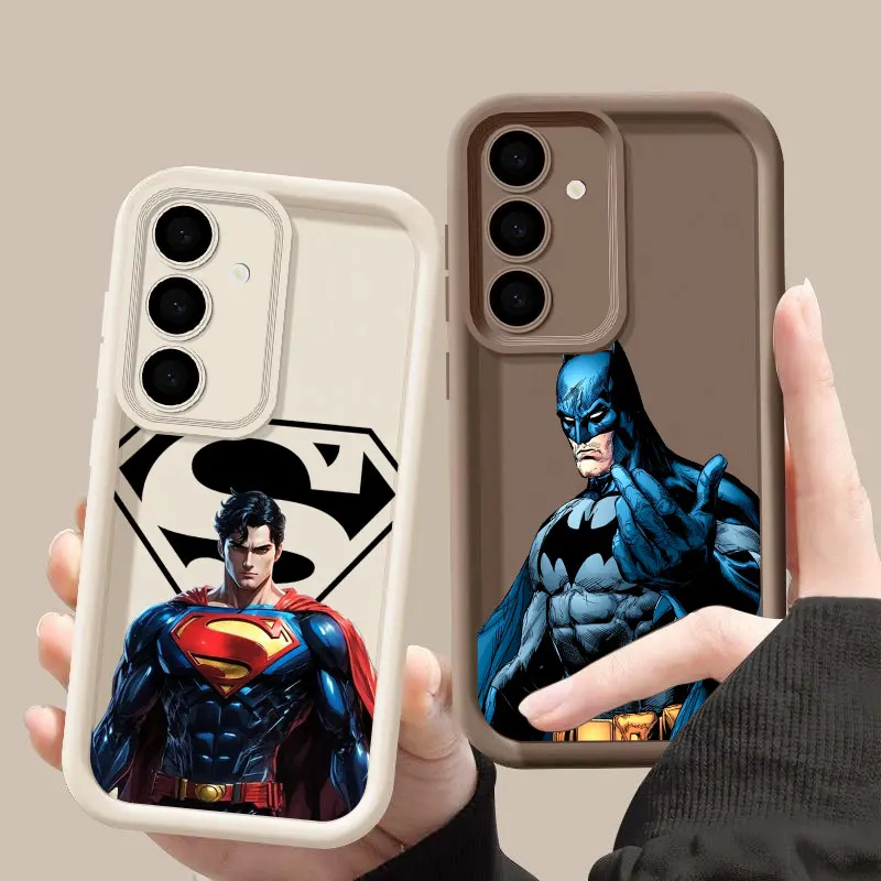 S-Supermans B-Batmans S26 Ultra Case For Samsung Galaxy S26 S25 S24 S22 S23 Ultra S21 Plus S20 FE Camera Protection Soft Cover